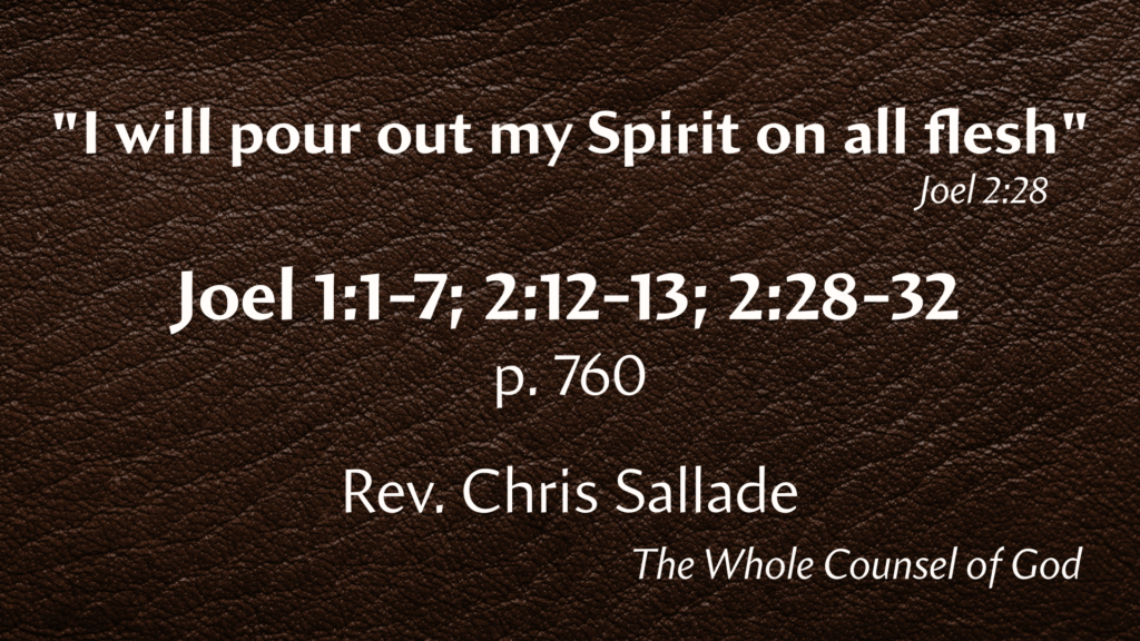 “I will pour out my Spirit on all flesh”