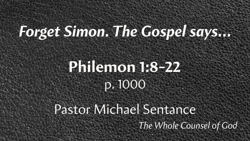 Forget Simon. The Gospel Says…